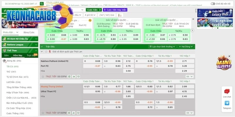 Tham gia thể thao SABA Mibet siêu thú vị