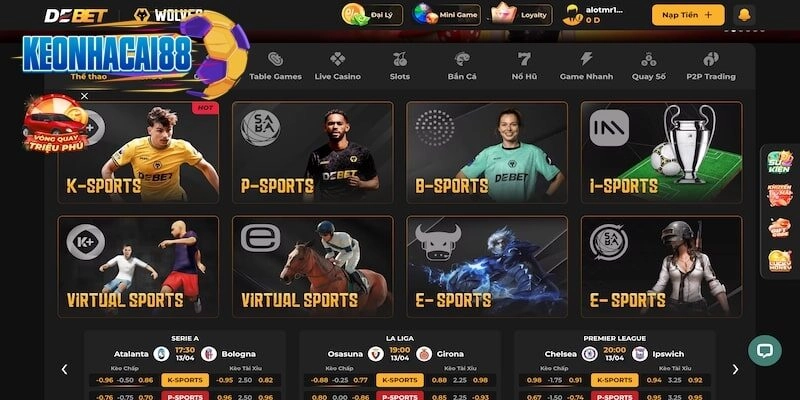 Một vài thông tin về nhà cái thể thao Debet