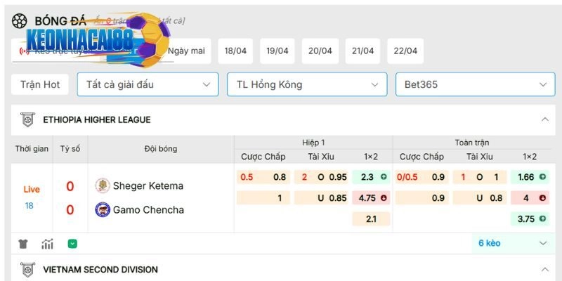Trang thể thao cập nhật kèo cược nhanh, chuẩn xác